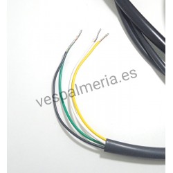instalación vespa 150S co cables de color verde lila
