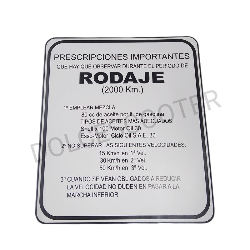 Adhesivo rodaje vespa