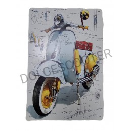 Placa decorativa vespa