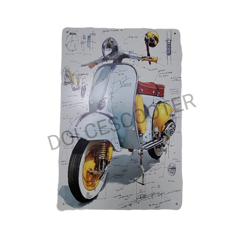 Placa decorativa vespa