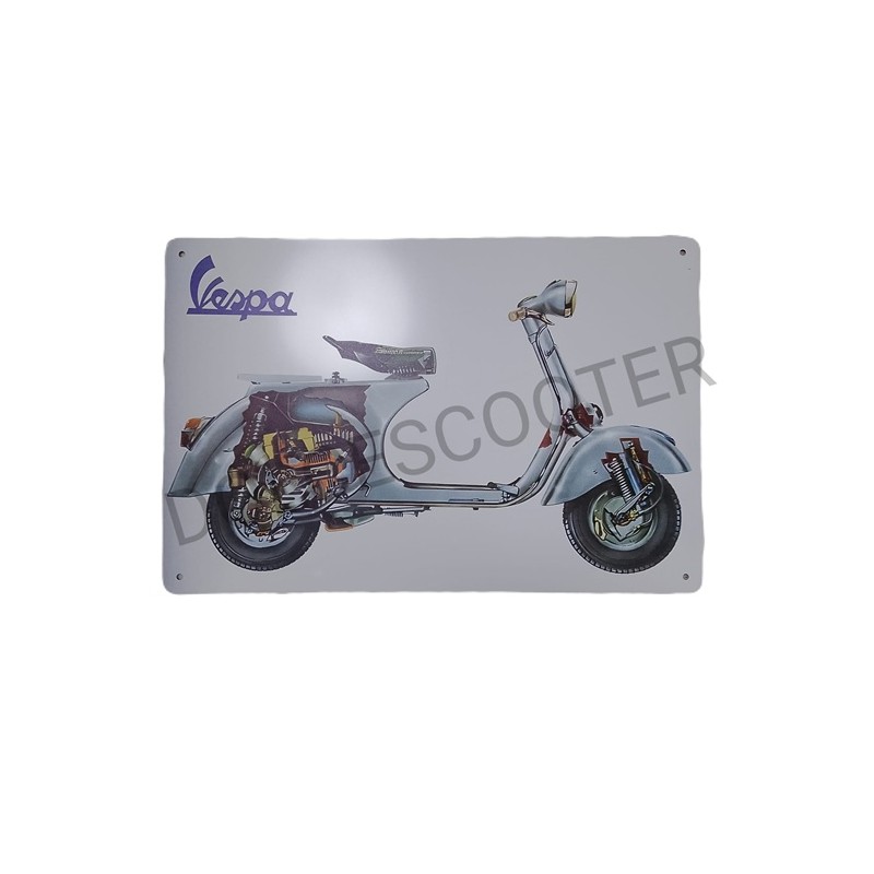 Placa decorativa vespa