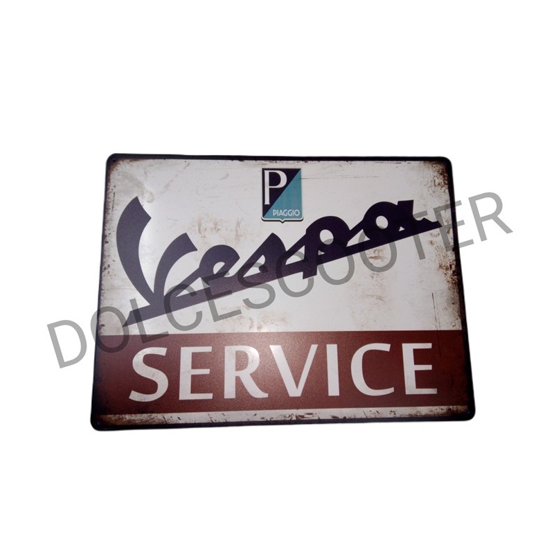 Placa decorativa vespa service