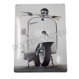 Placa decorativa vespa blanca