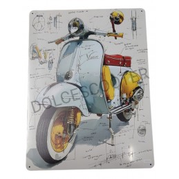Placa decorativa vespa