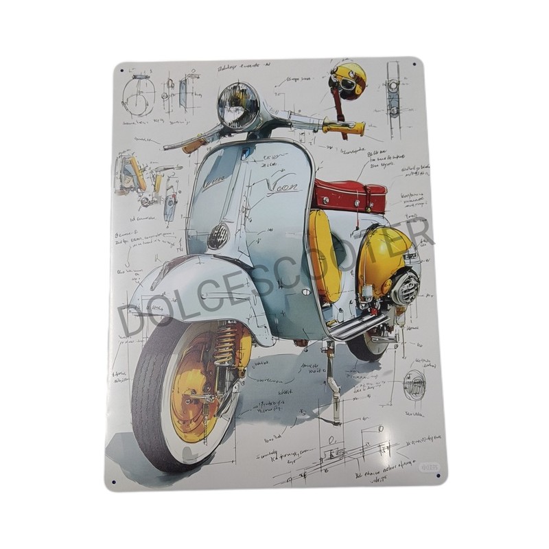 Placa decorativa vespa